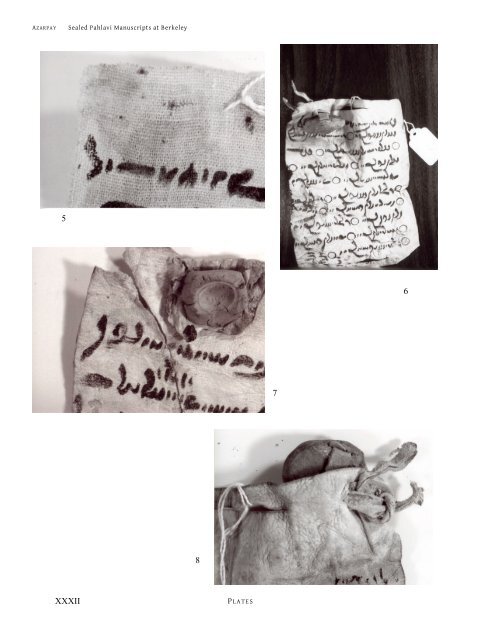 Sealed Pahlavi Manuscripts at Berkeley - Elam.net