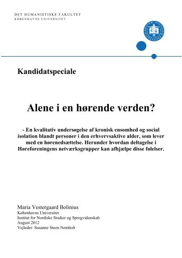 Specialet kan downloades her (pdf-fil 1MB). - HÃ¸reforeningen