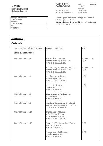 Dp KvarsÃ¤tter 2_1_fastighetsfÃ¶rteckning_rev2009_04_08.pdf