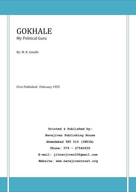 GOKHALE - Mahatma Gandhi