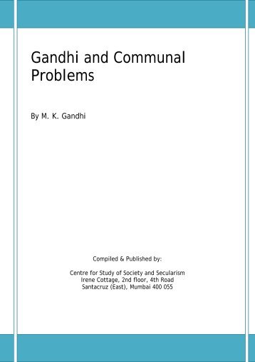 Gandhi and Communal Problems - Mahatma Gandhi