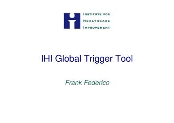 IHI Global Trigger Tool - Sikker Patient