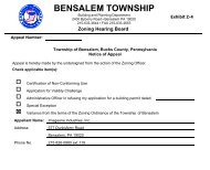 check off list for zoning hearing board appeal - Bensalem Township