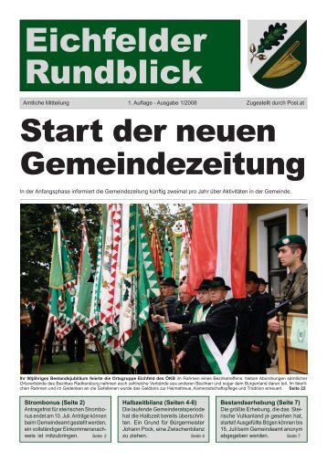 Gemeindezeitung 2008 Ausgabe 01 - Eichfeld
