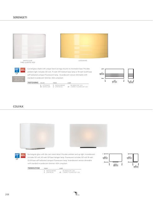 WALL COLLECTION - Tech Lighting