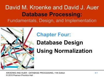 David M. Kroenke and David J. Auer Database Processing ...