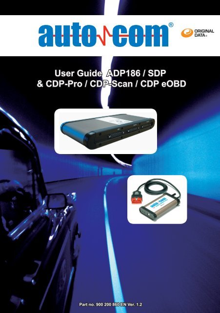 User Guide ADP186 / SDP &amp; Cdp-Pro / Cdp-Scan ... - COMMON RAIL
