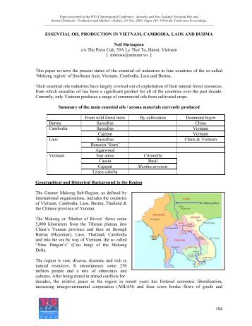 ESSENTIAL OIL PRODUCTION IN VIETNAM, CAMBODIA ... - IFEAT