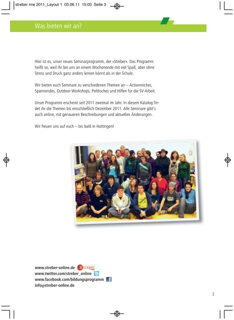 Streber für Jugendliche 2. Halbjahr 2011 - Streber-Online