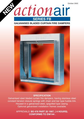 Series FB Curtain Fire Damper Catalogue - Actionair