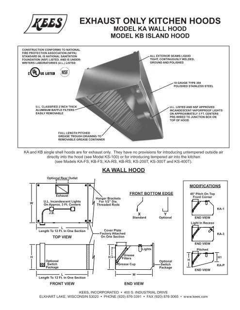 type ii kitchen hood