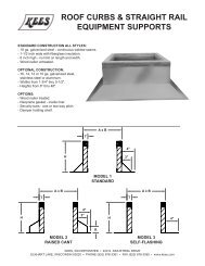 ROOF CURBS & STRAIGHT RAIL EQUIPMENT SUPPORTS
