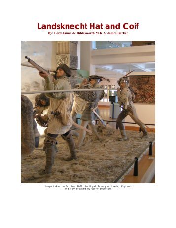 Landsknecht Hat and Coif - Historic Life