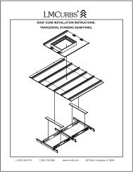 roof curb installation instructions trapezoidal standing ... - LMCurbs