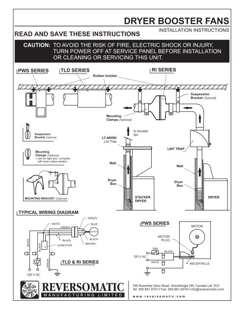 Dryer Booster Fan