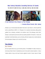 Shangri-La Tour Package