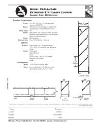 model xad-4-45-gl extruded stationary louver - LMCurbs