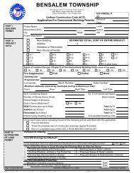 Building Permits - Commercial PacketFinal - Bensalem Township