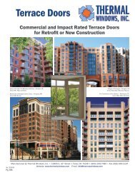 Terrace Doors - Thermal Windows, Inc.