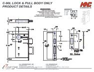 c-90l lock & pull body only installation & template - KN Crowder Inc