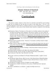 Curriculum - Islamic School of Stanford