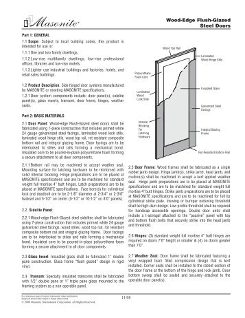 Wood-Edge Flush-Glazed Steel Doors - Masonite