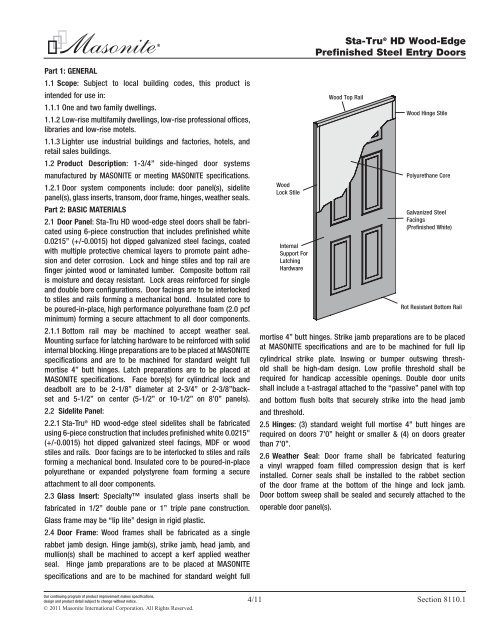 Sta Trua Hd Wood Edge Prefinished Steel Entry Doors Masonite