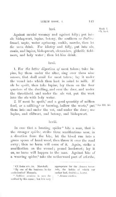 Leechdoms, wortcunning, and starcraft of early England. Being a ...