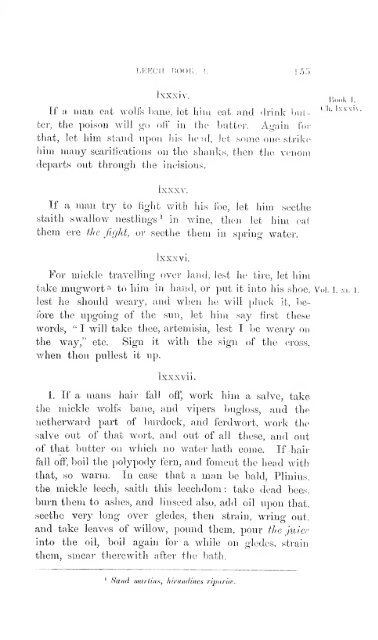 Leechdoms, wortcunning, and starcraft of early England. Being a ...