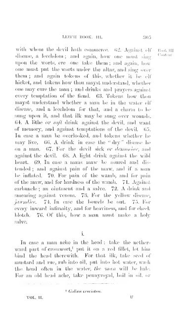 Leechdoms, wortcunning, and starcraft of early England. Being a ...