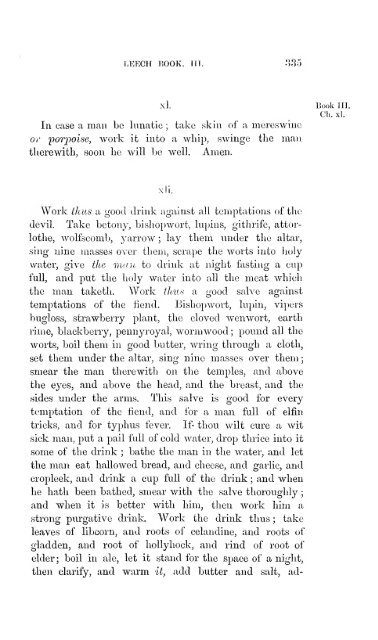 Leechdoms, wortcunning, and starcraft of early England. Being a ...