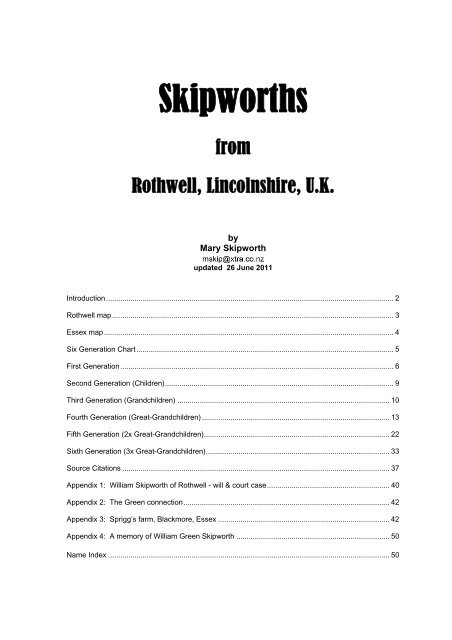 Skipworths from Rothwell genealogy.ianskipworth