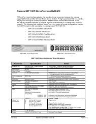 OMNEON MIP 1005 MEDIAPORT FOR DVB/ASI - Majortech