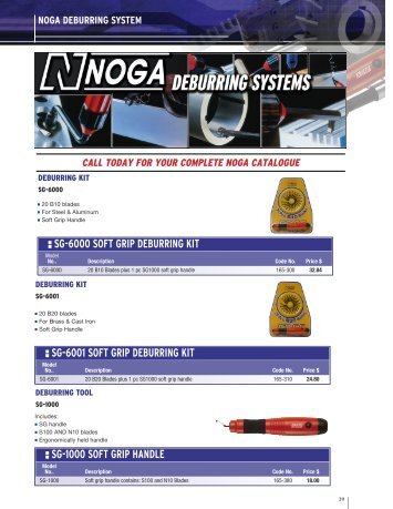 Noga deburring system - Sowa Tool