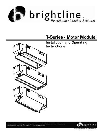 T-Series Motor Module Instruction Manual (.pdf) - Brightline
