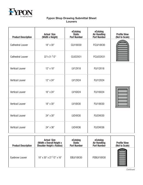 Shop Drawing Submittal Template