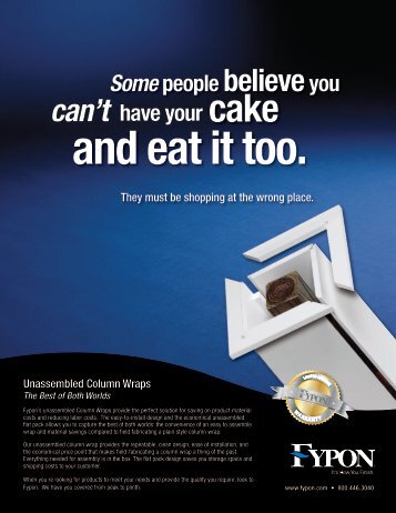 Somepeople believeyou can't have your - Fypon, Ltd.