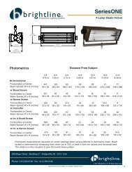 SeriesONE 4 Lamp Fixture Datasheet - Brightline