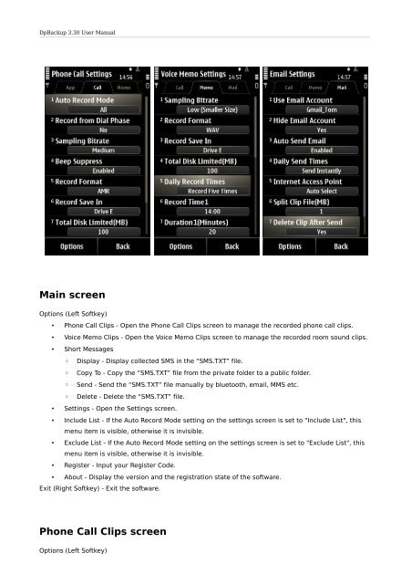 DpBackup 3.30 User Manual - DeepSpy - Spy Software for Nokia ...