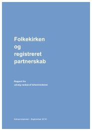 Rapport om folkekirken og registreret partnerskab - Kirkeministeriet