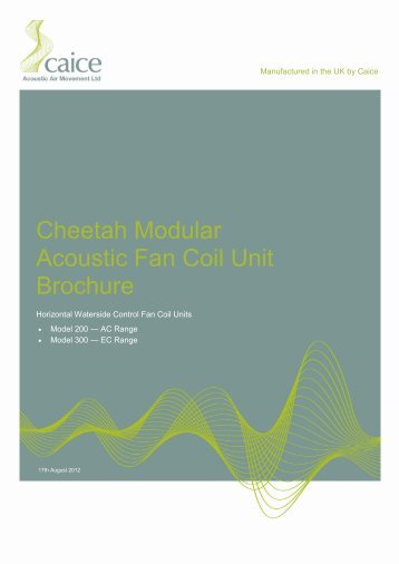 Cheetah fan coil unit brochure - Caice
