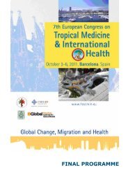 final programme - 7th European Congress on Tropical Medicine ...