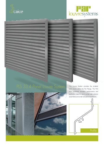 PLS 33.4 Louvre Panel System data sheet - Caice