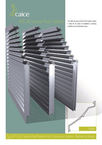 PLS 50 Louvre Panel System data sheet - Caice