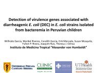 Detection of virulence genes asociated with diarrheagenic E. coli ...