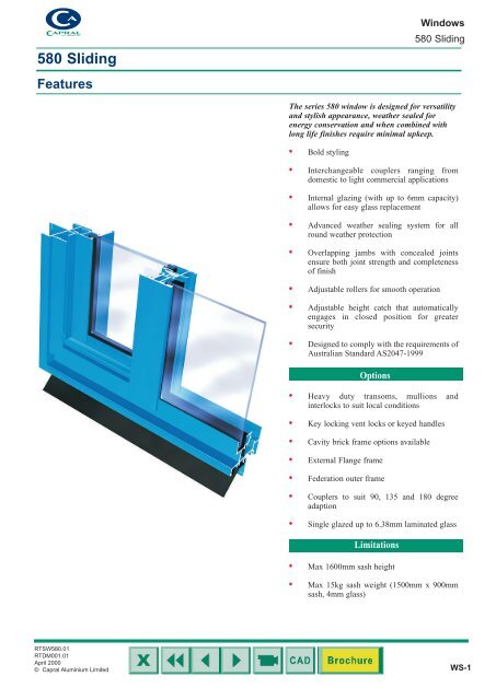 580 Sliding - Aluminium Windows