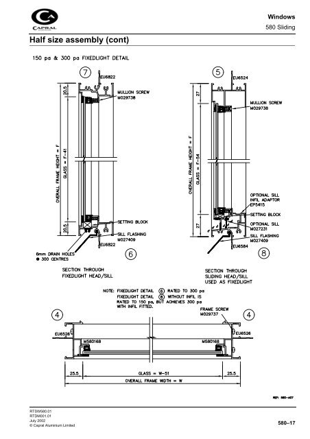 580 Sliding - Aluminium Windows