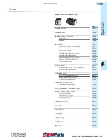 Entire Section 03 Magnetic Contactors Magnetic Starters.