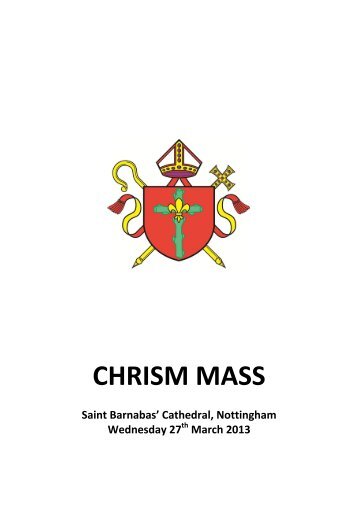 CHRISM MASS - Diocese of Nottingham