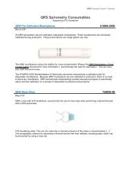 Spirometry Consumables - QRS Diagnostic